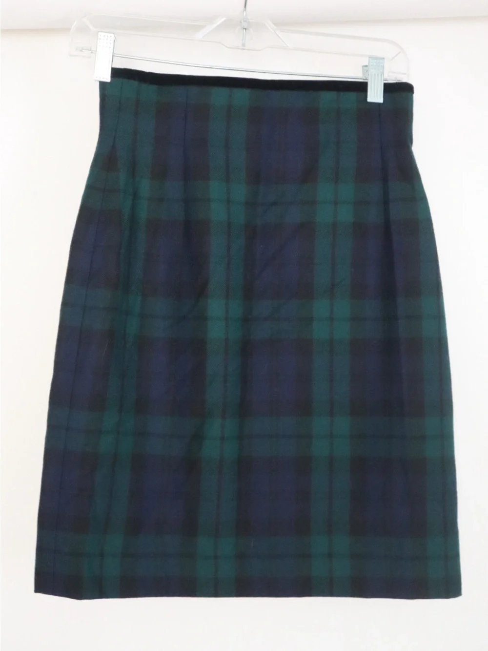 Escada Green and Black Plaid Pencil Skirt - Picture 2 of 4